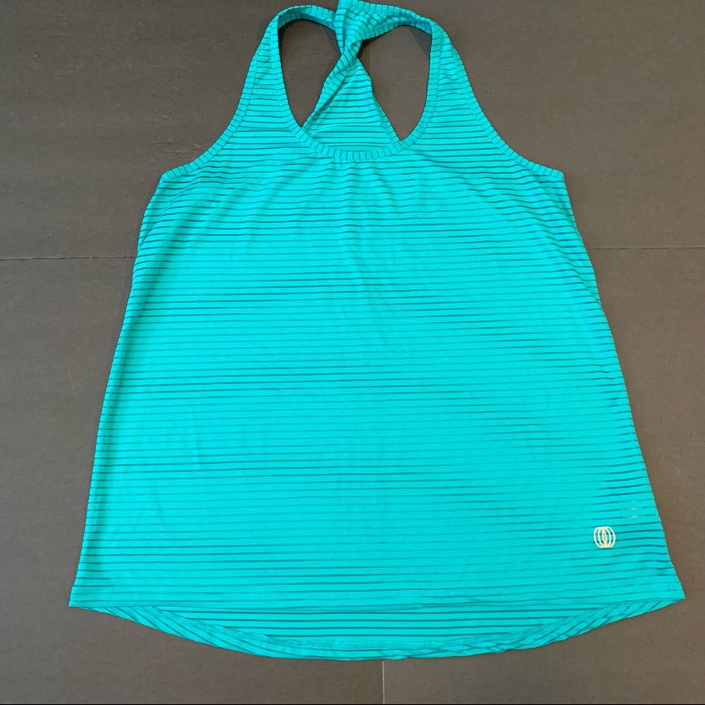 Turquoise Twist Racerback Workout Tank Sz XL